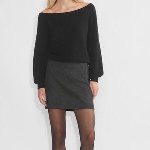 Aritzia Wilfred classic mini skirt charcoal